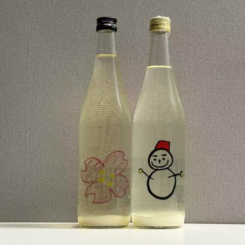 日本清酒 仙禽雪人生浊酒，仙禽樱花限定瓶装720ml