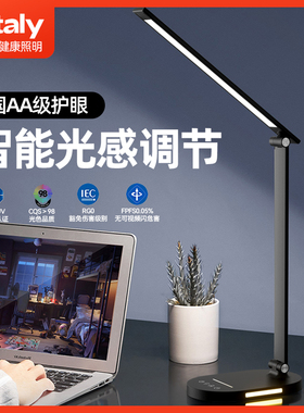 ltaly充电台灯学习专用护眼宿舍儿童书桌床头阅读台风2026年新款
