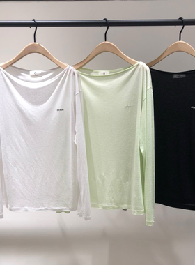【a系列】正品露肩T恤2026夏新品天丝亚麻轻透MBF2TEE050