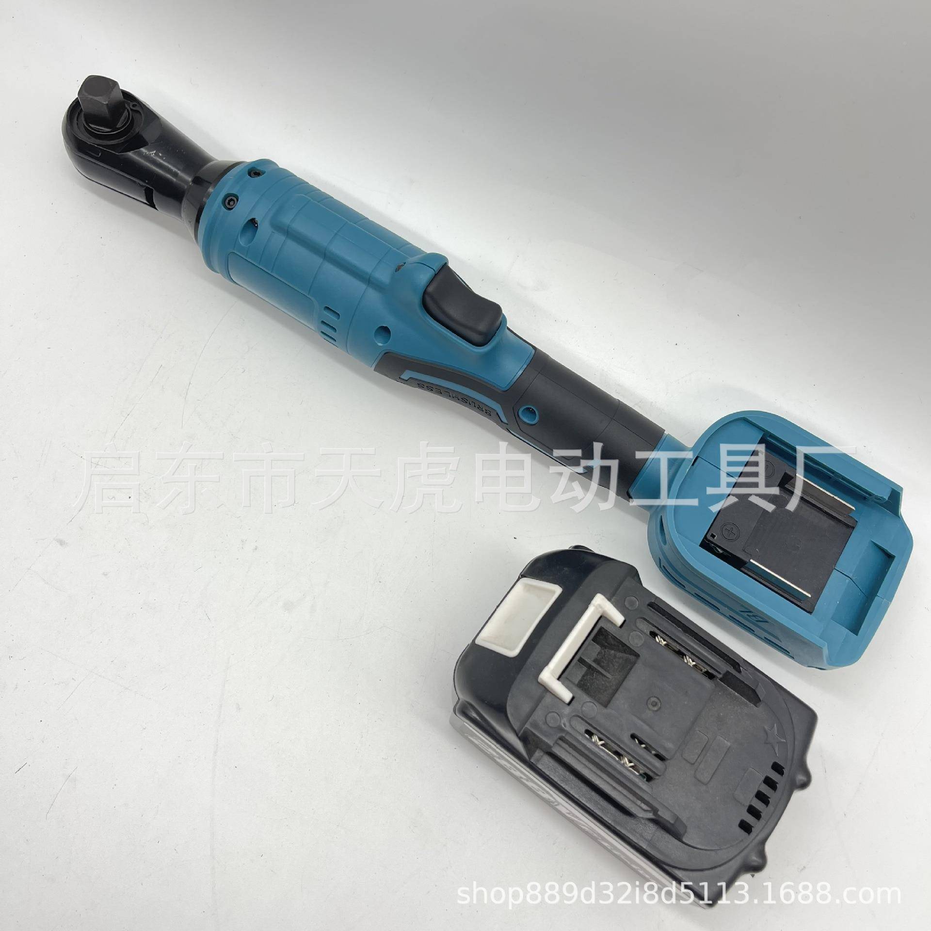 90直无品牌/2角角向度扳手电动充电棘轮扳手梅舞花1V锂电台桁架安