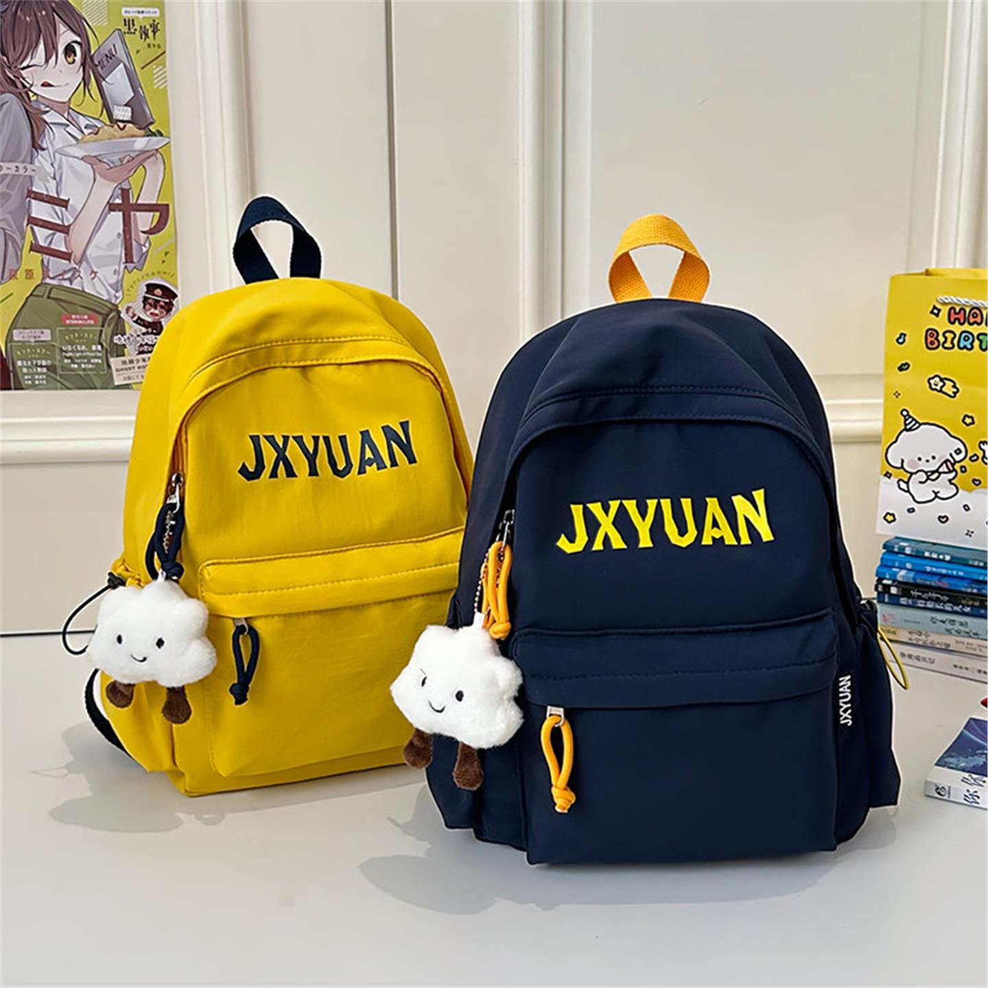 儿童春游研学小揹包男童旅游双肩包中小学生轻便书包大学电脑包女
