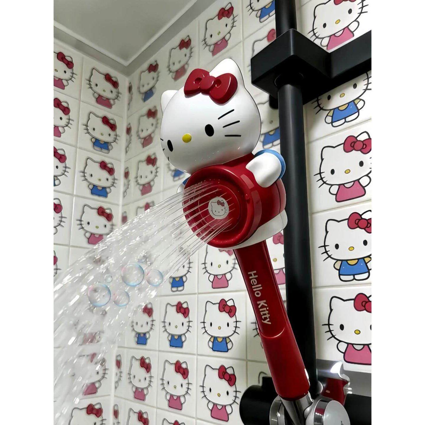 哈喽猫咪花洒喷头淋浴头2026新款卡通可爱凯蒂猫家用淋浴套装