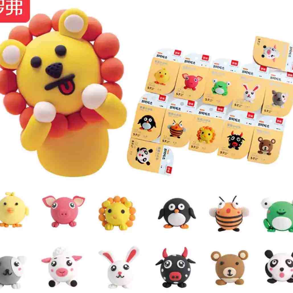 罗弗超轻粘土儿童无毒幼儿园十二生肖橡皮泥水果黏土彩泥小伶玩具