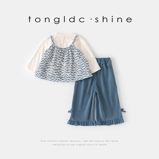 女宝秋装套装2025新款洋气小童秋季超好看搭配一整套衣服3岁童装