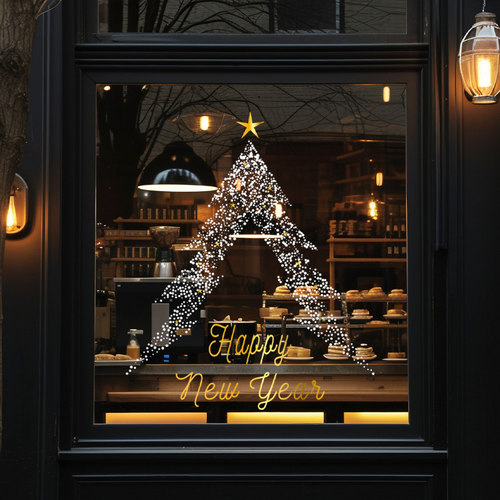 圣诞节窗花圣诞装饰品无胶无痕