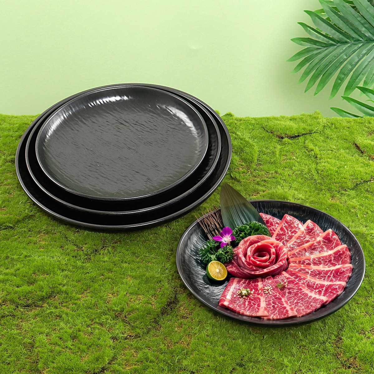 密胺餐具高级感圆盘餐饮火锅烤肉