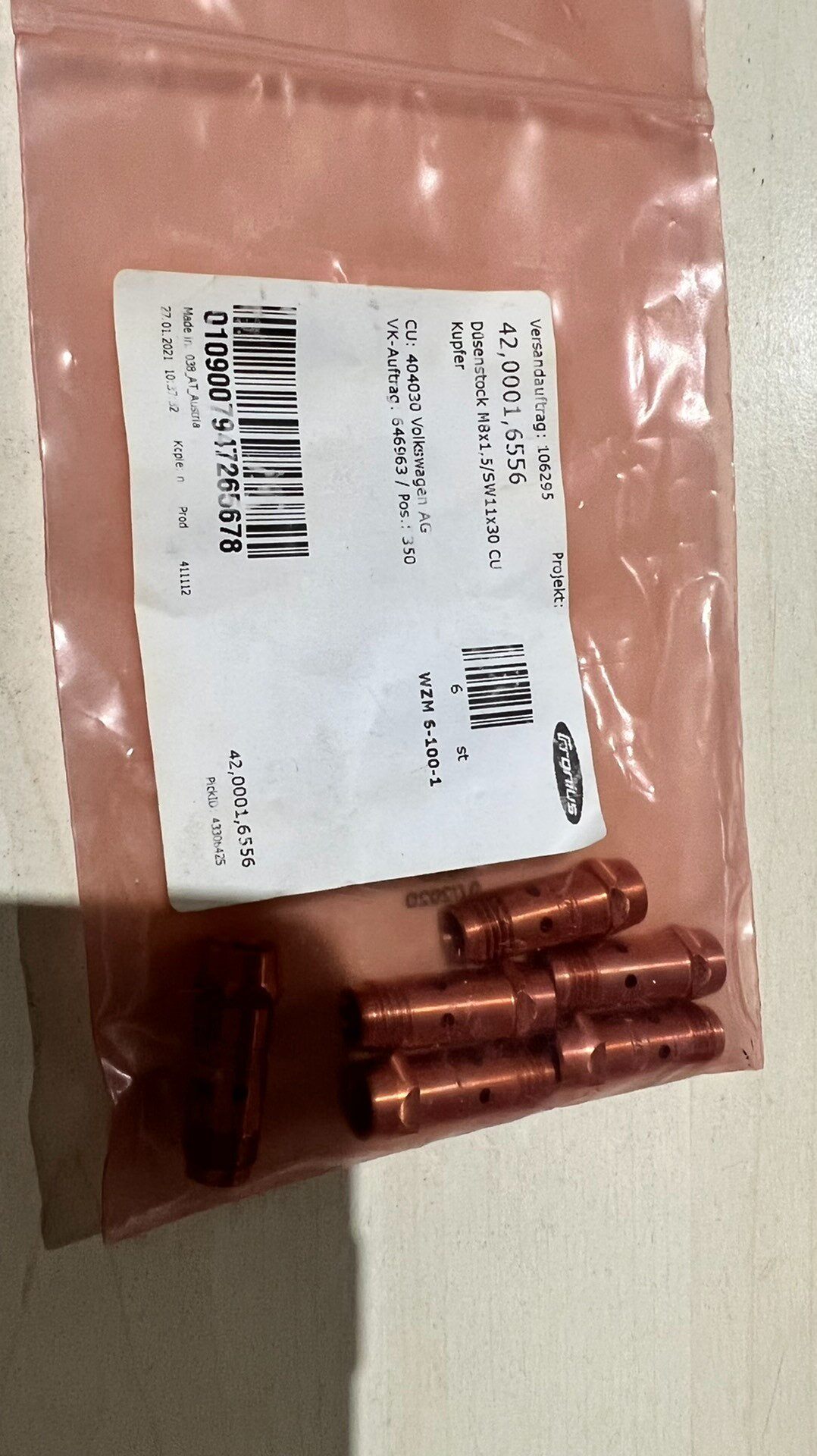 原装进口福尼斯导电嘴1.0  10×40   m10×1.2议价