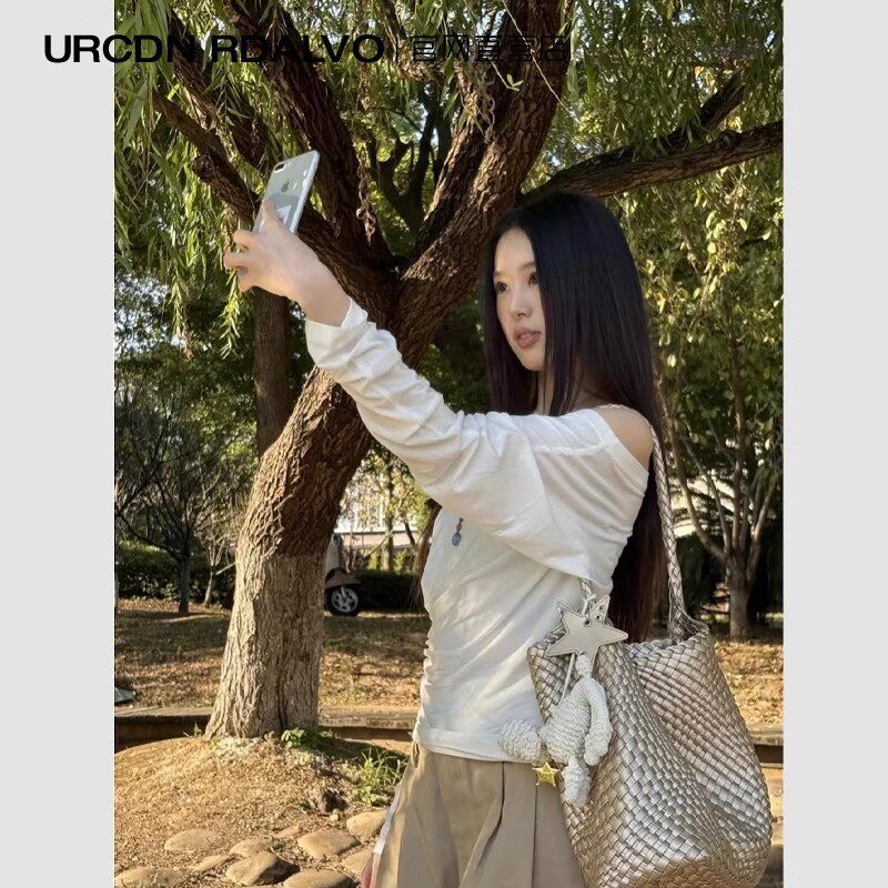 欧美轻奢手工编织托特包