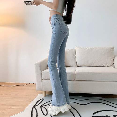 womenclothes微喇叭牛仔