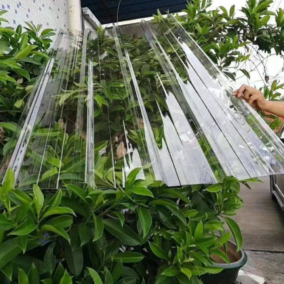 全透明瓦采光瓦加厚pc雨棚塑料瓦阳光板透明树脂瓦明彩钢瓦阳光瓦