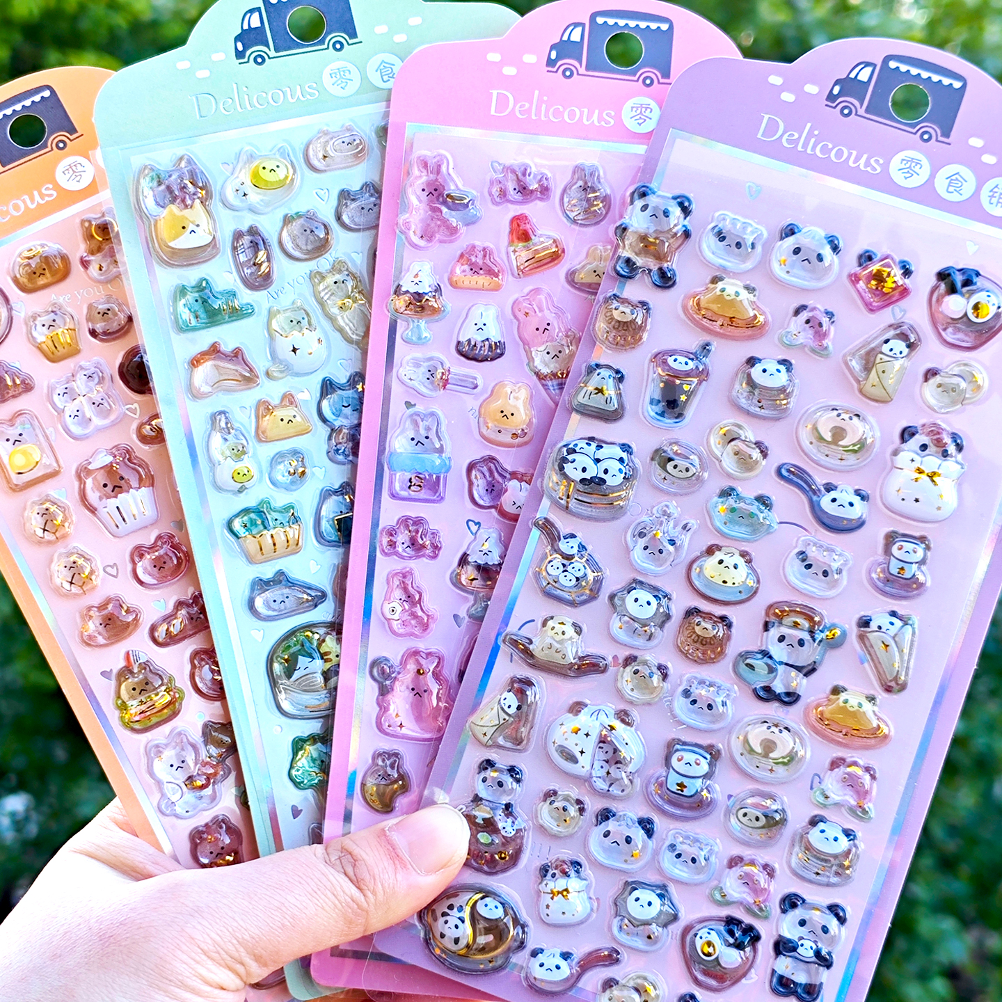 熊猫可爱萌宠小鼻嘎3d立体浮雕贴