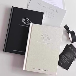 韩系简约风空白精装本B6笔记本日程手帐本小众高颜值学生日记本子