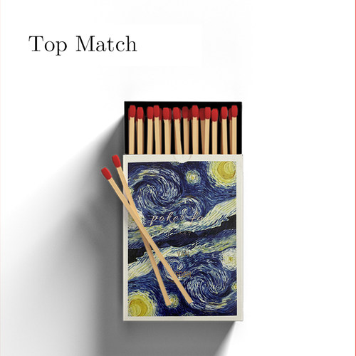 Top Match木质火柴优质家用高颜值艺术点火蜡烛老式点烟香薰礼物