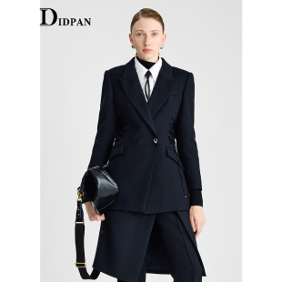 修身 新款 商务通勤精致高级感西服女 领外套冬季 IDPAN羊毛西装