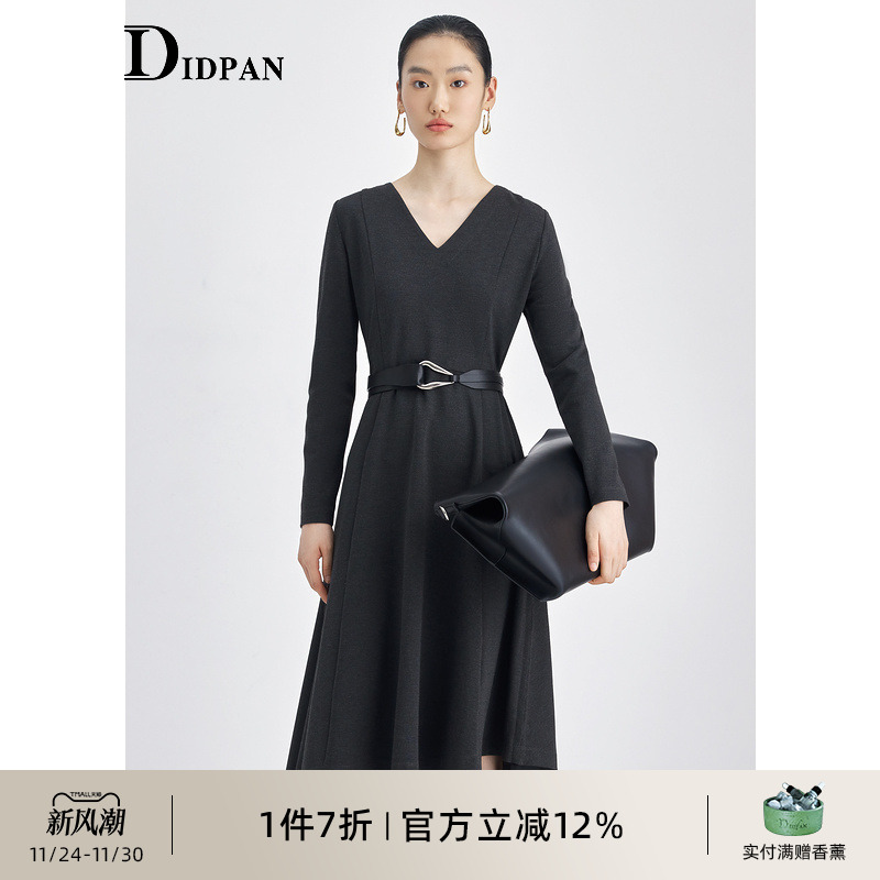 IDPAN干练不对称抽绳连衣裙