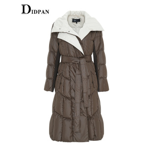 高级感通勤精致时尚 IDPAN女装 商场同款 新款 亮面长羽绒服 冬季