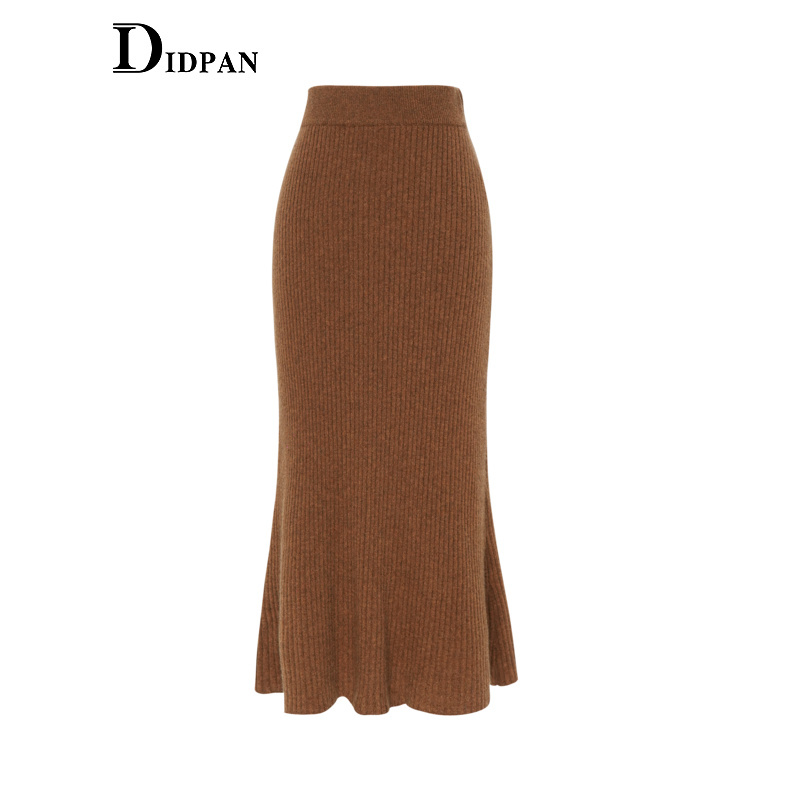 IDPAN包臀裙冬季新款修身显瘦时尚气质高品质羊毛针织半裙女