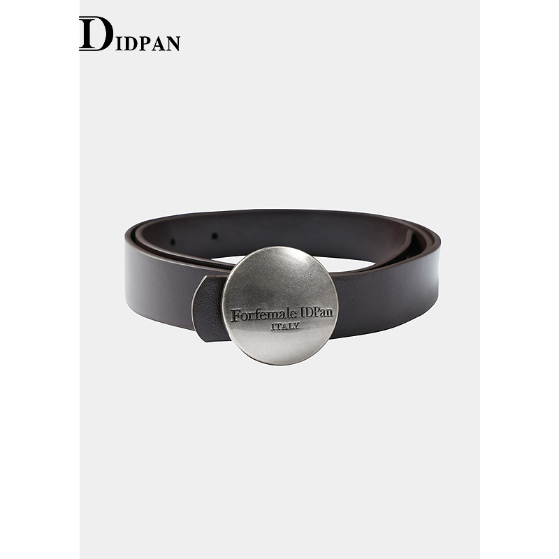 IDPAN几何圆形简约百搭皮带休闲腰带2025秋季新款