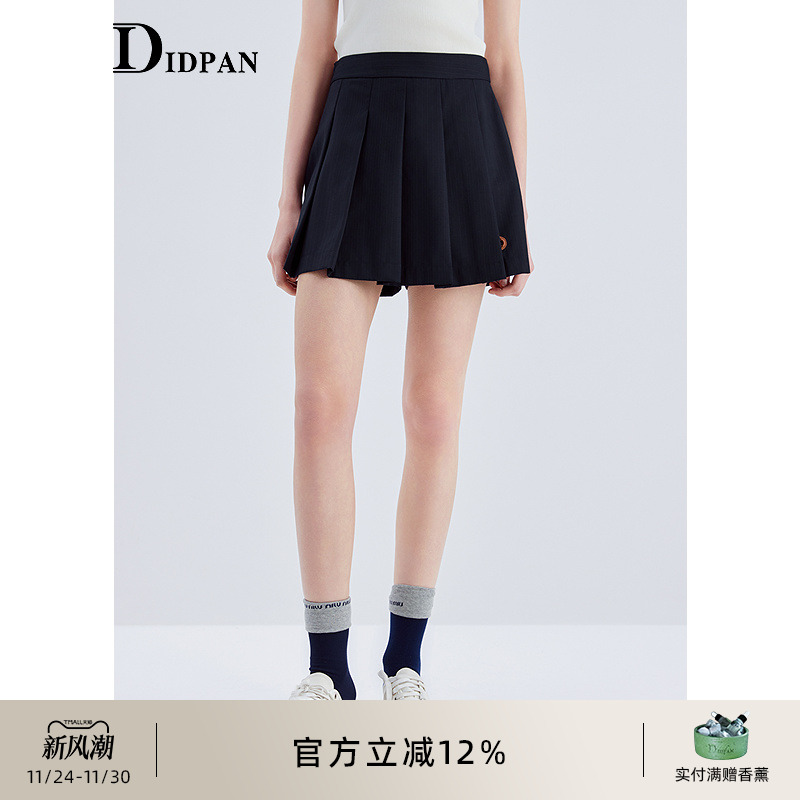 IDPAN女装品牌裙裤2025夏季新款时尚减龄休闲百褶气质通勤短裤