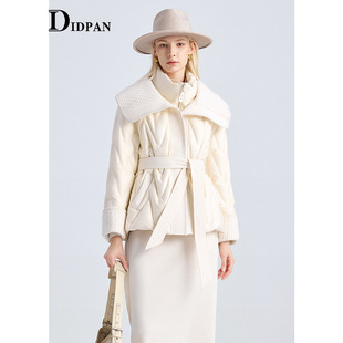 新款 领型外套25冬季 羽绒服轻盈保暖两穿式 IDPAN冬日简雅格调短款