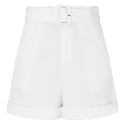 IDPAN女装夏季新款时尚百搭直筒宽松垂感高级感白色裤子短裤