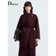 新款 IDPAN安可拉红静奢风羊毛外套气质显贵中长款 大衣2025冬季