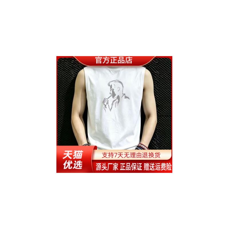 晟华优选新款简约休闲风男女情侣款百搭纯棉无袖背心设计高级感