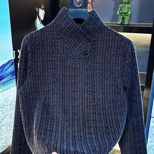 VESTIGE202L5秋冬季男士纳帕领时尚潮流卫衣修身保暖打底衫