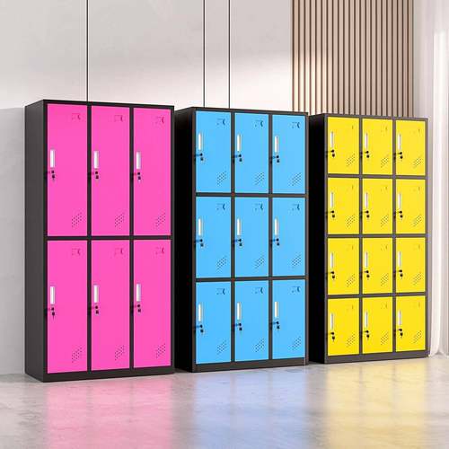 员工更衣柜健身房存包柜浴室换衣柜子多门带锁铁皮储物柜智能