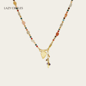 LAZY CIRCLES葡萄织梦项链女彩色天然石串珠多巴胺缤纷水果锁骨链