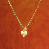 LAZY CIRCLES星芒爱心宝石圈项链女可拆卸吊坠高级质感长款 毛衣链