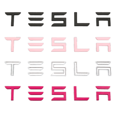 恭川特斯拉TESLA车标字母标黑化