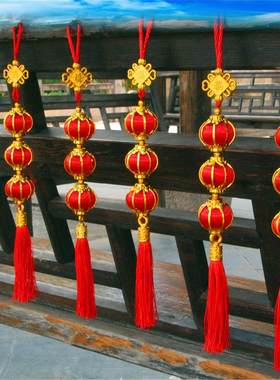 龙丝线金边灯笼串春节喜庆装饰