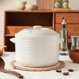 糖水店白色砂锅家用沙锅燃气明火专用陶瓷锅大号煲汤炖汤锅耐干烧