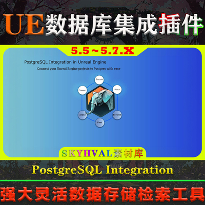 UE5.5～5.7虚幻5插件 PostgreSQL Integration 数据存储检索工具