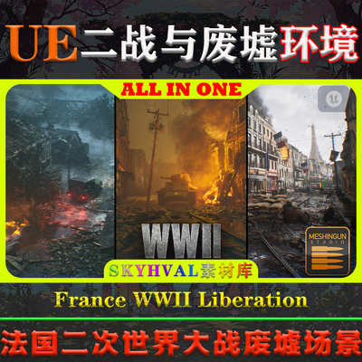 UE5虚幻5环境 France WWII Liberation World War 2 WW2 二战场景