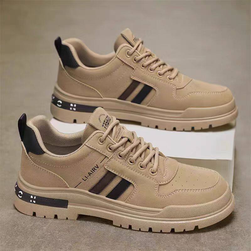 男鞋2026秋季新款男士复古工装厚底工地干活上班劳保鞋防滑耐磨鞋