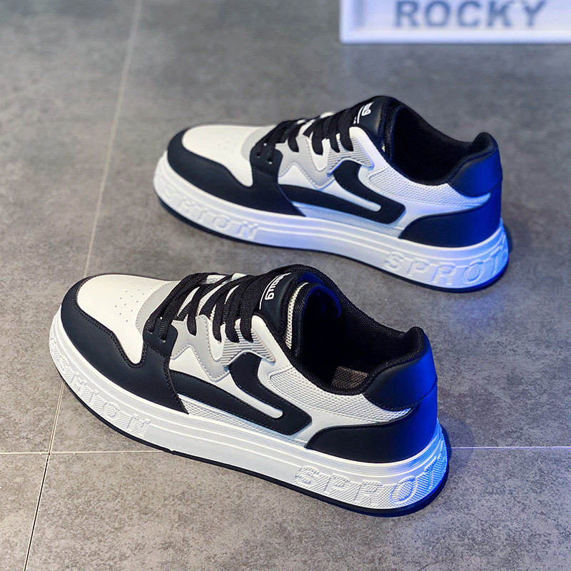 男鞋夏季鞋子男款网面透气男生板鞋黑白百搭休闲运动皮鞋小白鞋男