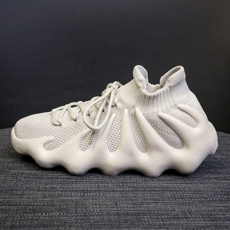 椰子鞋女2026春夏新款火山八爪鱼袜子鞋透气飞织情侣运动休闲鞋子