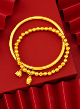 LOFTILY爆款越南沙金手镯女首饰古法diy轻奢沙金手链不掉色饰品