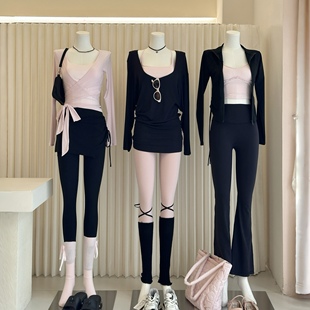 十 10月瑜伽服橱窗搭配 2510D21 墨染桃夭 祖儿兔兔·