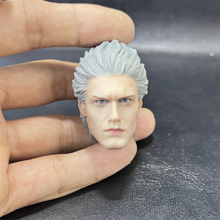 现货 1/6 鬼泣 Vergil 魔法师 维吉尔 头雕 12寸兵人 手办模型