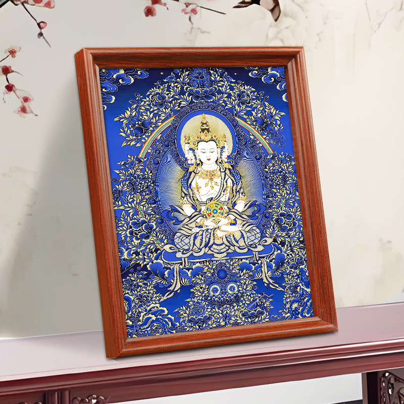 供奉大日如来佛如来佛祖画像挂画唐卡佛像画像挂像相框摆画摆件