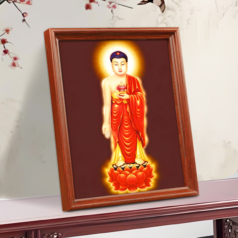结缘佛像挂画南无阿弥陀佛画像寺庙家用桌摆佛像画供奉相框摆台,家居饰品,国画,淘宝优惠券,粉丝福利购,淘宝优惠卷