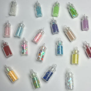 迷你幸运玻璃瓶小号许愿瓶钥匙扣吊坠空瓶朱砂瓶水果茶片DIY小瓶