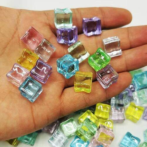 DIY透明冰块树脂手工编织配件