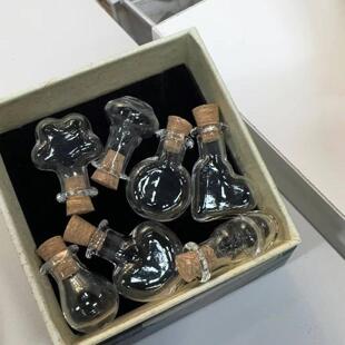 小号diy迷你瓶子玻璃异形许愿瓶漂流瓶挂件透明木塞玻璃瓶