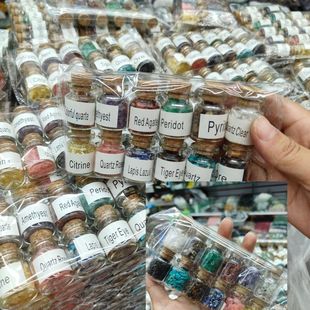 水晶许愿瓶漂流瓶消磁石玻璃瓶不规则DIY手工塔罗能量布景摆件