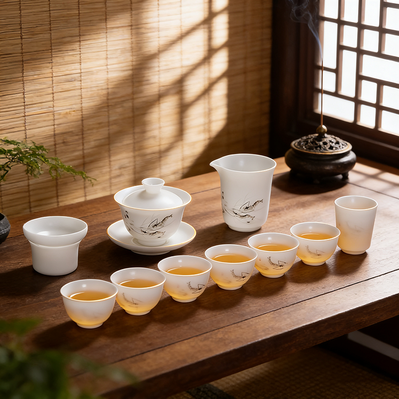 2026新款冰种功夫茶具套装商用赠礼轻奢高档泡茶壶茶杯干泡盘整套,餐饮具,功夫茶具,淘宝优惠券,粉丝福利购,淘宝优惠卷