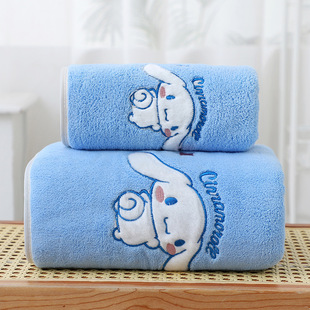 玉桂狗毛巾大耳狗珊瑚绒加厚cinnamoroll面巾卡通可爱月桂狗浴巾
